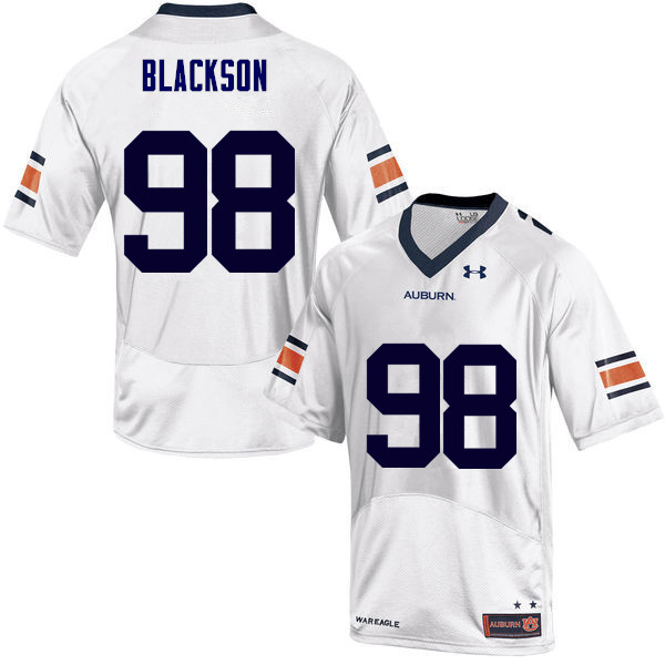 Men's Auburn Tigers #98 Angelo Blackson White College Stitched Football Jersey